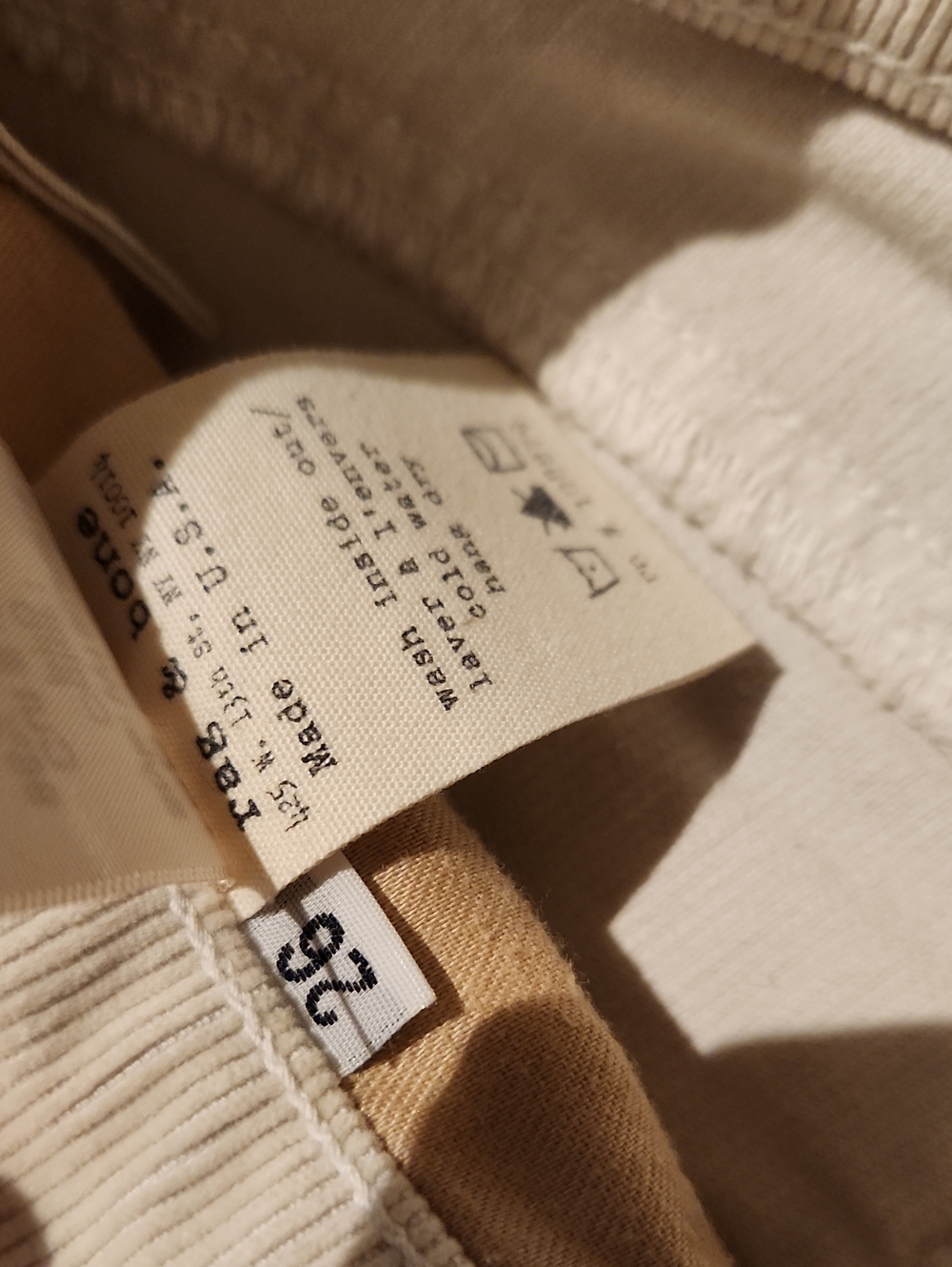 ❤️ RAG & BONE SKINNY CORDUROY PANTS / JEANS, PFD (NATURAL ECRU), 2 (26) - Picture 8 of 10
